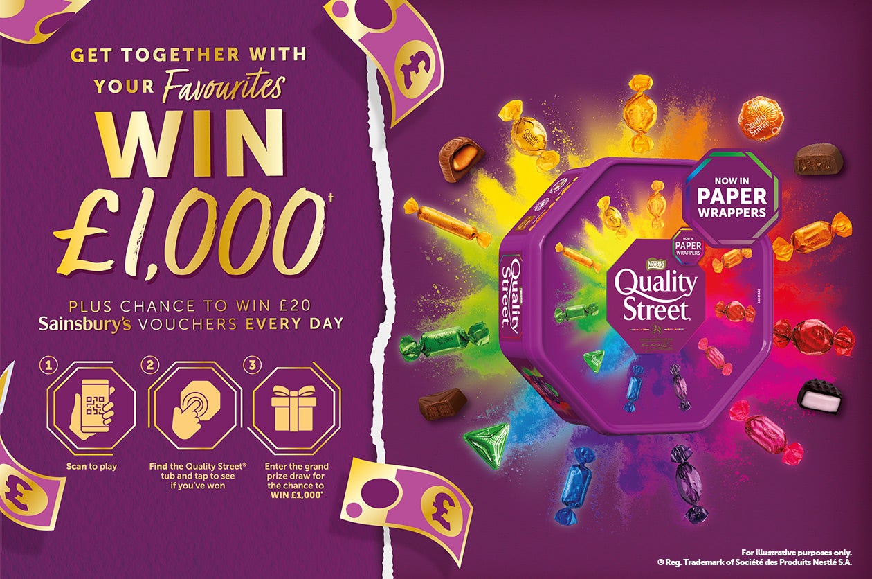 Quality Street Sainsbury's Activation Banner
